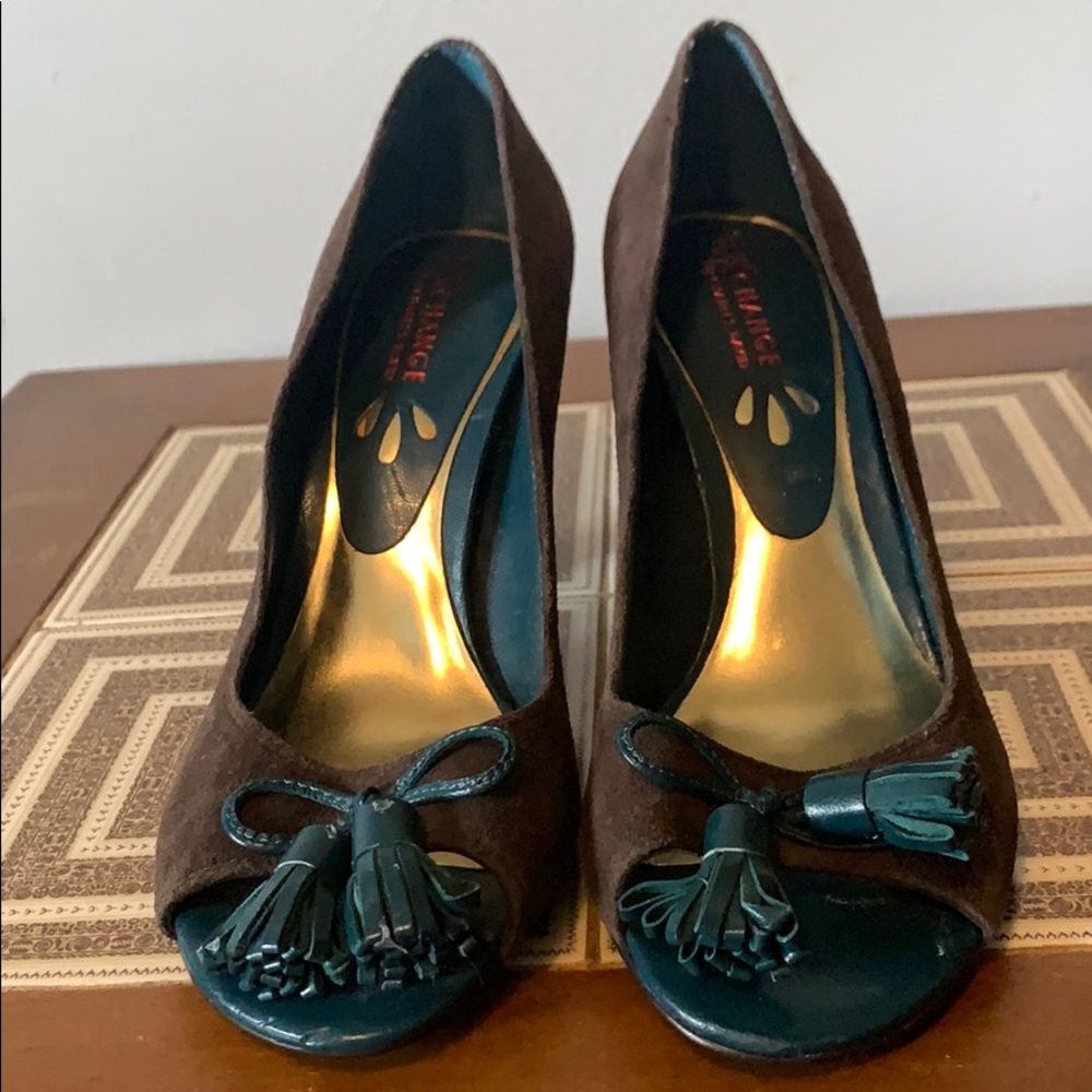 Exchange by Charles David open toed heels 6.5